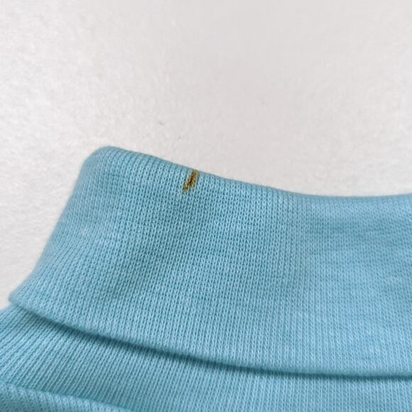 Vintage Dobie Turtleneck Shirt Unisex Kid Sz 5-6 Blue Long Sleeve Basic Layering - Picture 3 of 4